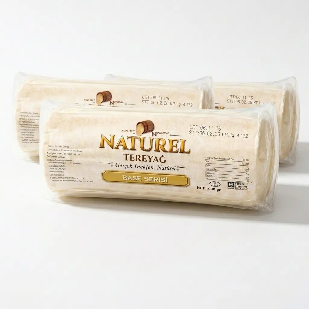 Doğal Tuzsuz Rulo Gurme Tereyağı 1kg x 3 adet